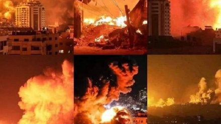 تشدید حملات هوایی رژیم صهیونیستی همزمان با درگیری زمینی با مقاومت