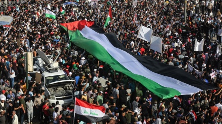 فلسطین کی حمایت میں عراقی عوام کے مظاہرے (ویڈیو) 