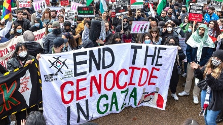 یونان اور آیرلینڈ میں فلسطین کے نہتے عوام کے قتل عام کے خلاف اجتماع
