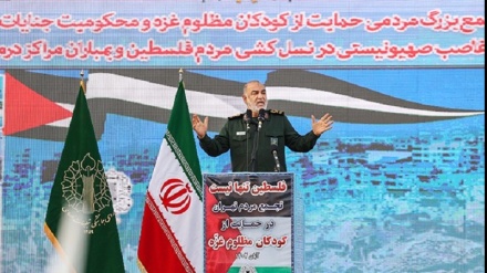 تہران میں عوامی ریلی سے سپاہ پاسداران اسلامی کے کمانڈر کا خطاب 
