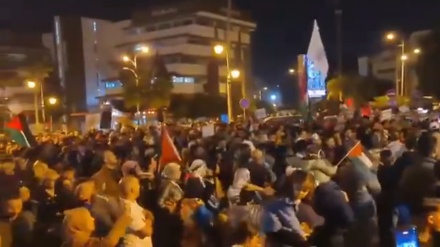 Mərakeşin Təncə şəhərində minlərlə vətəndaş #sionist rejim əleyhinə etiraza qalxdı