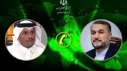 غزہ کے بارے میں ایران اور قطر کے وزرائے خارجہ کی ٹیلی فونی گفتگو