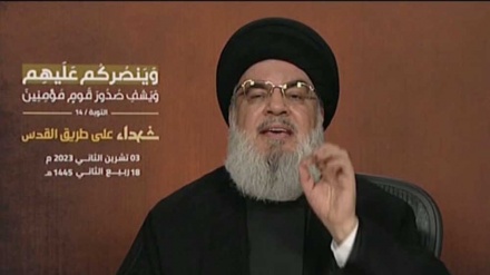 تاکید سیدحسن نصرالله به فلسطینی بودن عملیات طوفان الاقصی 