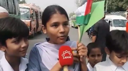 کراچی میں بچوں کا غزه مارچ