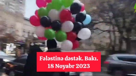 Bakıda nəfəs çəkmək qadağan da olsa Fələstinə dəstək var