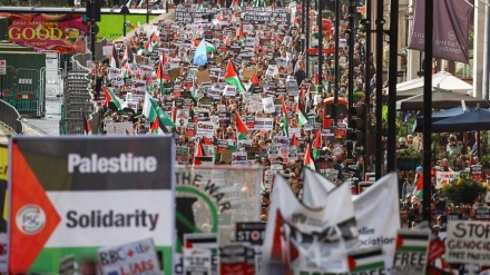 برطانیہ کے مختلف شہروں میں فلسطین کی حمایت میں مظاہرے 