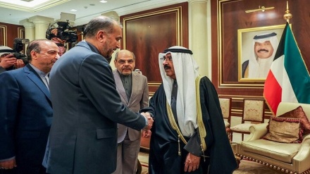 ایران کے وزیر خارجہ اور نئے امیر کویت کے درمیان ملاقات، کویت کی حمایت پر زور