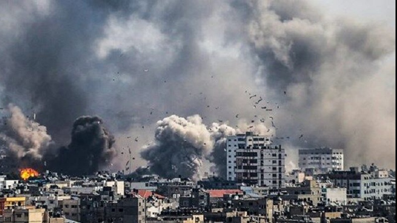 غزہ پر صیہونی جنگی طیاروں کی وحشیانہ بمباری