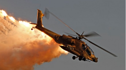 غاصب صیہونی فوج کا ایک اپاچے ہیلی کاپٹر مار گرایا گیا (ویڈیو)