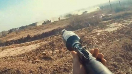 غزہ میں صیہونی فوج کا مرکاوا ٹینک تباہ (ویڈیو)