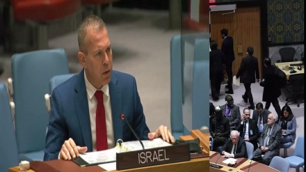 سلامتی کونسل میں اسرائیلی سفیر کی تقریر کا بائيکاٹ (ویڈیو) 
