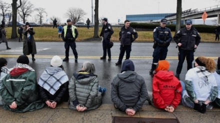 گیرانی ٣٣٤ ناڕازیی لاگری فەلەستین لە نیۆیۆرک