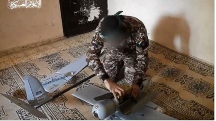 القسام بریگيڈ نے صیہونی حکومت کا ڈرون شکار کرلیا (ویڈیو)