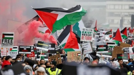 فلسطینیوں کی نسل کشی کے خلاف یورپ و امریکہ میں مظاہرے جاری