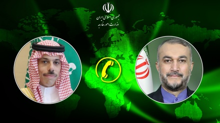 غزہ کے بار ے میں ایران اور سعودی عرب کے وزرائے خارجہ کی ٹیلی فونی گفتگو 