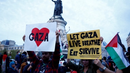 فرانس میں فلسطین کی حمایت میں مظاہرہ 