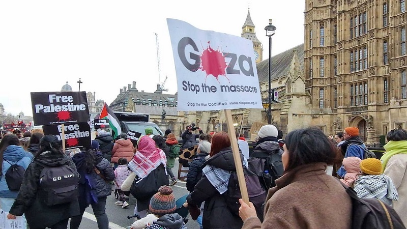برطانیہ کے مختلف شہروں میں صیہونی حکومت کے خلاف مظاہرے