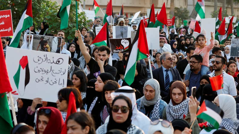   اردن، بحرین اور یمن میں فلسطین کی حمایت میں مظاہرے 