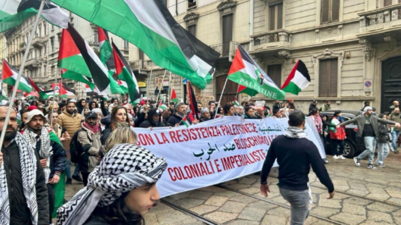 دنیا کے مختلف ملکوں میں فلسطین کی حمایت میں مظاہرے 