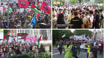 فلسطینی عوام کی حمایت میں ایک بار پھر مختلف یورپی ملکوں میں مظاہرے 