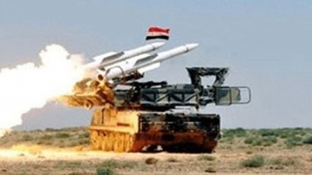 مقابله پدافند هوایی سوریه با موشک های رژیم صهیونیستی