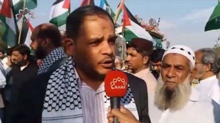 کراچی میں فلسطین کی حمایت میں ریلی