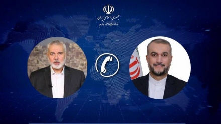 حماس کے سربراہ اور ایران کے وزیر خارجہ کی  ٹیلیفونی گفتگو