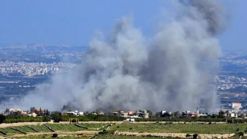 جنوبی لبنان پر صیہونی فوج کا فاسفورس بموں سے حملہ 