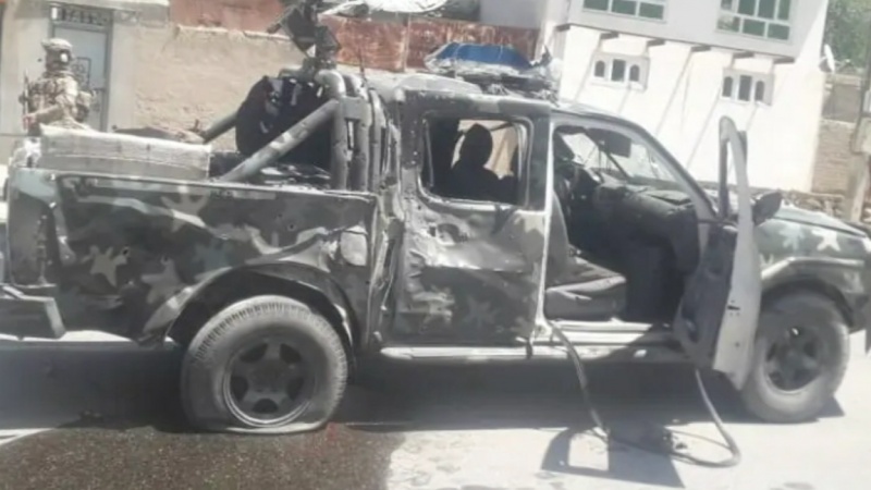انفجار در بدخشان در پی هدف قرار گرفتن یک موتر حامل نیروهای طالبان