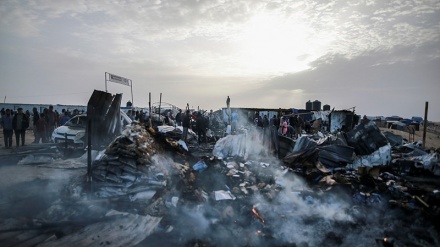  رفح میں فلسطینی مہاجرین کے کیمپ پر وحشیانہ صیہونی حملہ