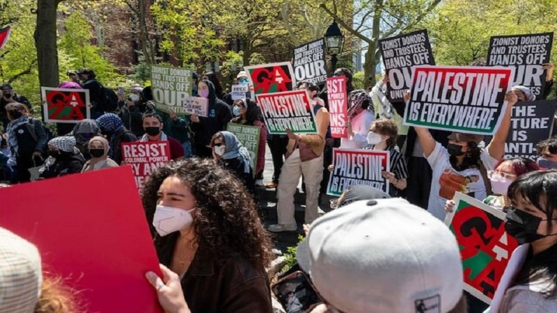 نیویارک سمیت دنیا کے مختلف ملکوں میں فلسطین کی حامی طلبا تحریک عروج پر
