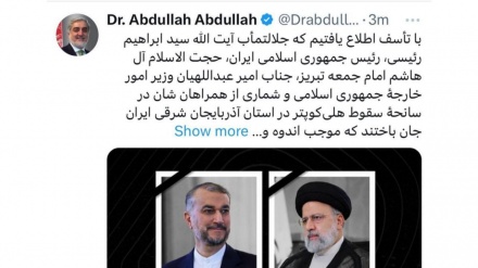 عبدالله عبدالله، شهادت رئیس جمهور، وزیر خارجه ایران را تسلیت گفت