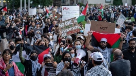 امریکی یونیورسٹیز کا فلسطین کےلیے احتجاج کرنے والے طلباء کو ڈگری دینے سے انکار، طلباء کا واک آوٹ