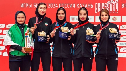 فريقا تنس الطاولة الإيراني للسيدات وللرجال يفوزان بالميدالية البرونزية بدورة ألعاب البريكس الروسية