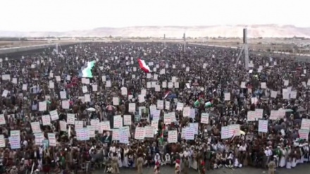 خۆپیشاندانی یەمەنییەکان بۆ پاڵپشتیکردنی غەززە