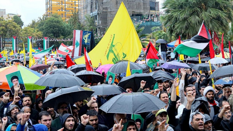 ایران کے مختلف شہروں میں سیدحسن نصراللہ کی شہادت کا سوگ 