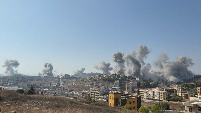 جنوبی لبنان کے شہر صور پر صیہونی دہشتگردوں کی شدید بمباری، متعدد افراد شہید و زخمی