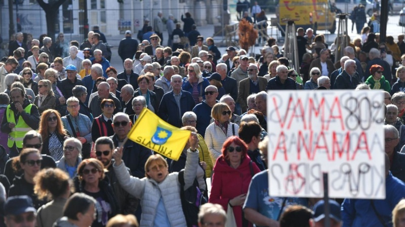 PROTEST PENZIONERA U RIJECI: PROSJEČNA PENZIJA 540 EURA