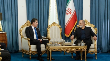 دیداری نەچیروان بارزانی و سەرۆکی ئەنجومەنی ئاسایشی نیشتمانی ئێران