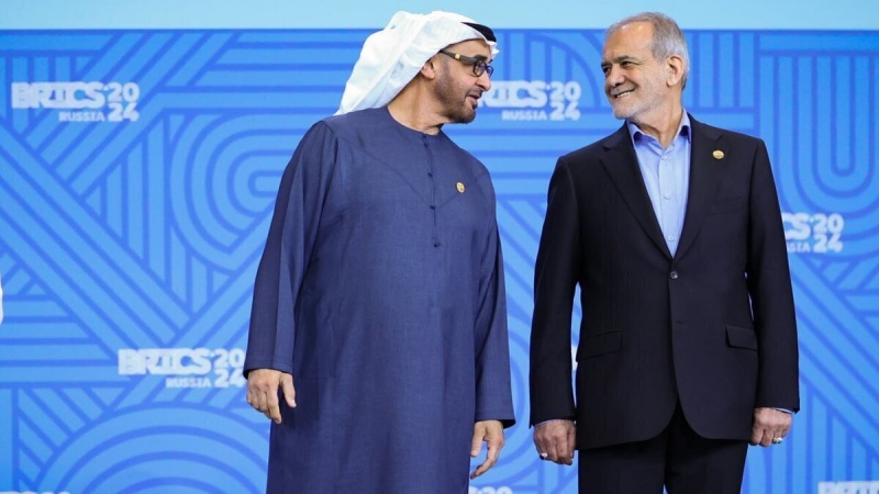شیخ محمد بن زاید سره د پزشکیان ټلیفوني خبرې 