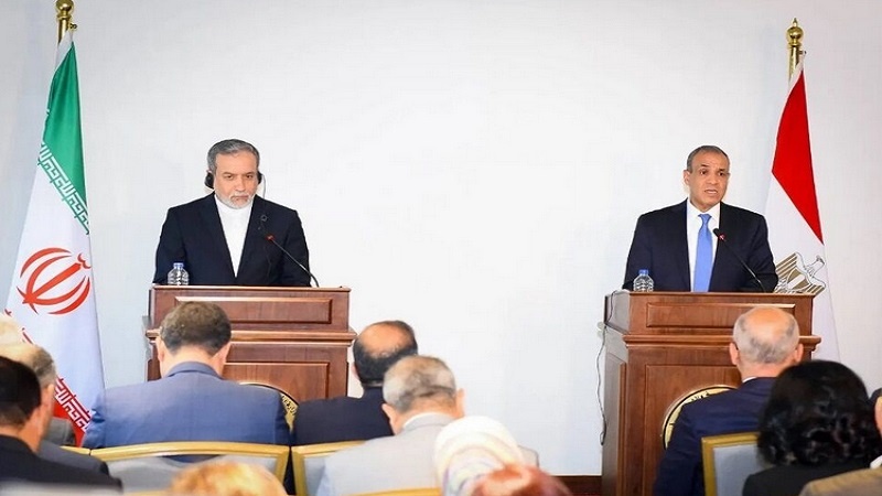 ایرانی وزیرخارجہ کی اپنے مصری ہم منصب کے ساتھ مشترکہ پریس کانفرنس