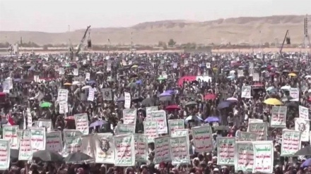 خۆپیشاندانی خەڵکی یەمەن بۆ داکۆکی لە غەززە