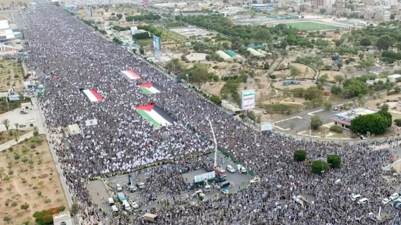 ڕێپێوانی ملوێنی بۆ پشتیوانی لە غەززە لە سەعدەی یەمەن