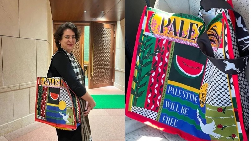 پرینکا گاندی فلسطین کی حمایت کی وجہ سے اسرائیل کے نشانے پر ہيں۔