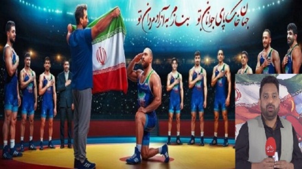 آزادی اسٹیڈیم میں ایران کی عالمی چیمپئن کشتی ٹیم کا پر جوش استقبال، خاص رپورٹ