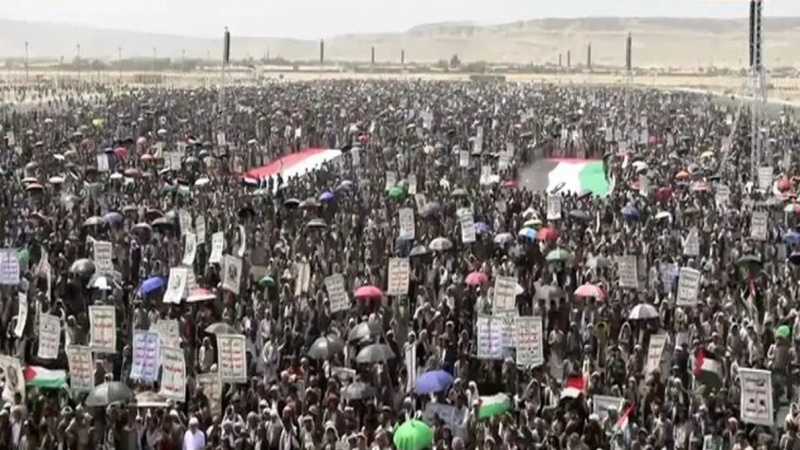 Gelê Yemenê bi xwenîşandanê piştgirî da Xezzeyê