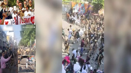 بریلی میں “I Love Muhammad” مہم کے تحت احتجاج، لاٹھی چارج، پولیس کی بربریت سے کئی زخمی