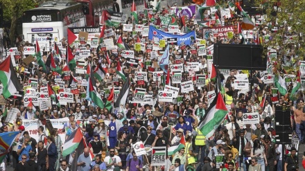 تظاهرات حامیان فلسطین در محکومیت جنایات رژیم صهیونیستی