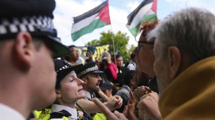 لندن، فلسطینیوں کی حمایت میں مظاہرے پر کریک ڈاؤن، 400 افراد گرفتار