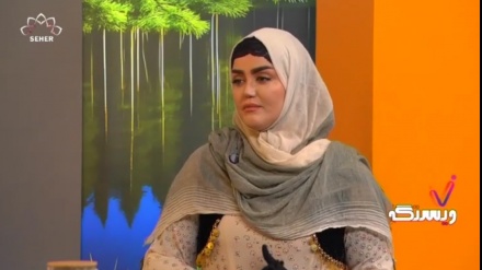 خاتوو نەسیمی تالیب پوور و هونەری جوانی شێوەکاری